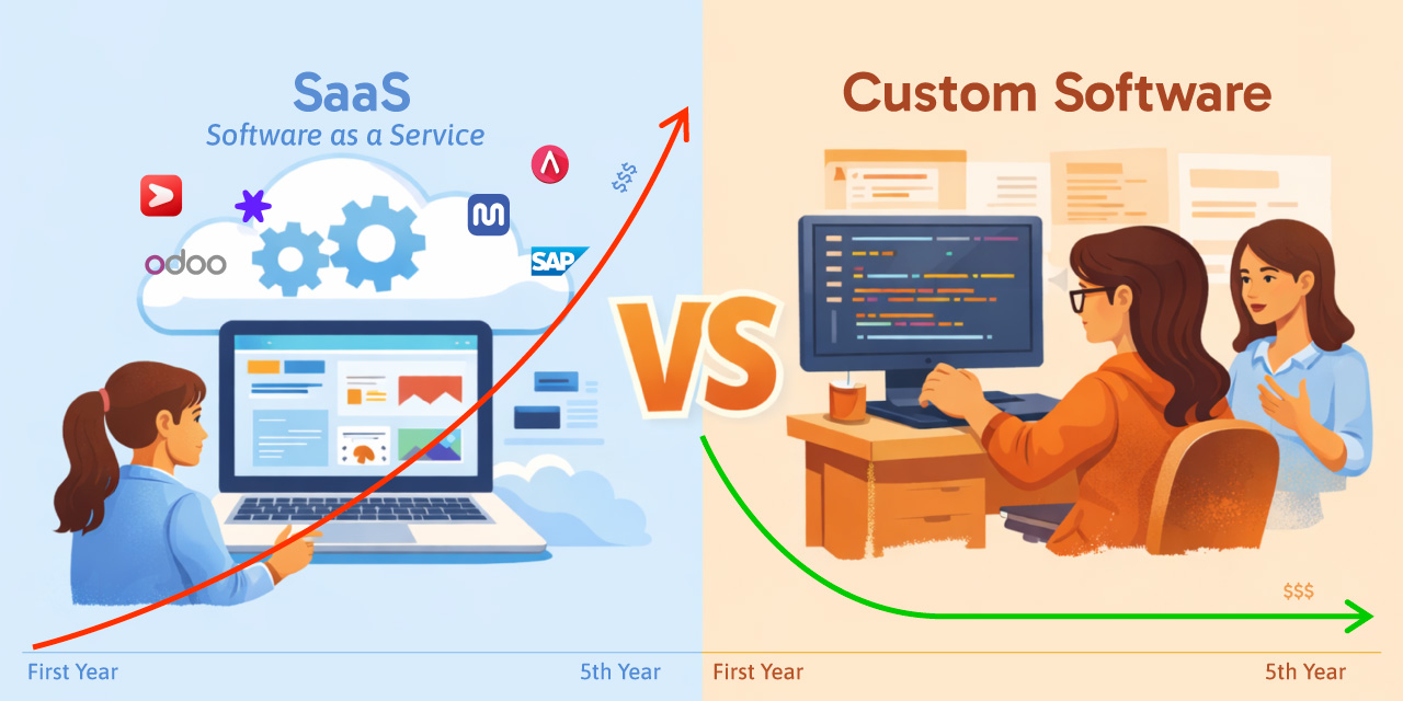 SaaS Murah di Awal, Tapi… Mana yang Lebih Untung? (Simulasi 5 Tahun)